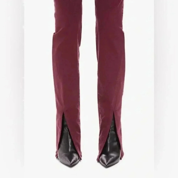 Mother The Rascal Sliced Up Heel Jeans In Burgundy Size 23 B1084 - Picture 3 of 8